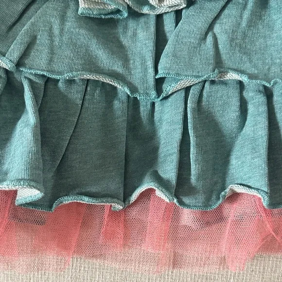 Matilda Jane Teal and Pink Ruffle Dress - Picture 3 of 5